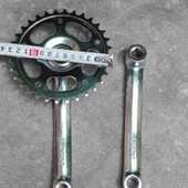 38齿轮盘曲柄拐腿 配件 26寸人力三轮车自行车牙盘32