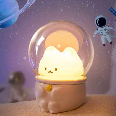 宇航员可爱小夜灯卧室女生治愈系充电床头睡眠灯定时台灯生日礼物