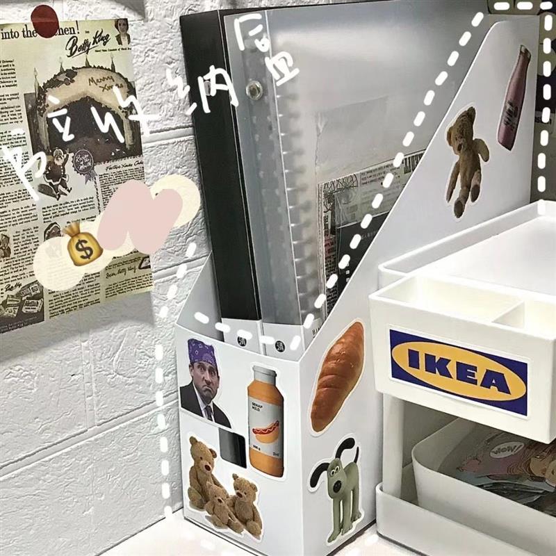 书立架桌面立式文件架日式无印风学生文件框生宿舍整理收纳盒书架