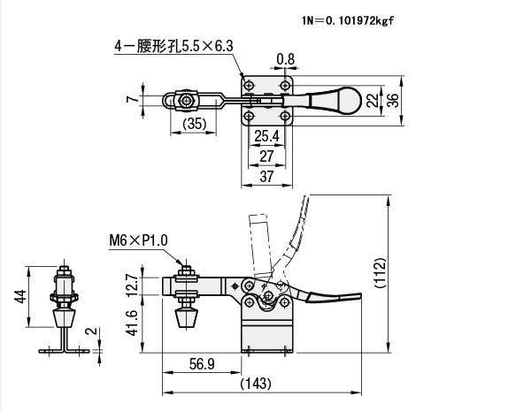 水平式快速夹具 冶具夹具 冶具肘夹MC01H-3快速夹钳 工装夹具