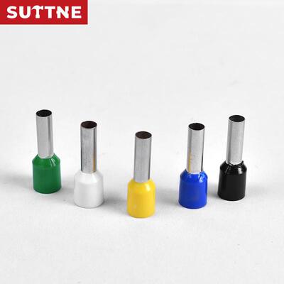 管型端子E0508针形预绝缘接线欧式冷压端子E1008压线针铜管SUTTN