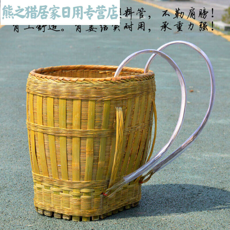 背篓竹编家用大号后背式采摘买菜竹筐收纳筐背篼采蘑菇筐特大号