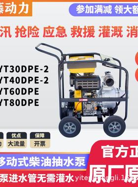 2寸3寸4寸6寸柴油机抽水泵自吸高压抽水机动力YT40DPE-2防汛
