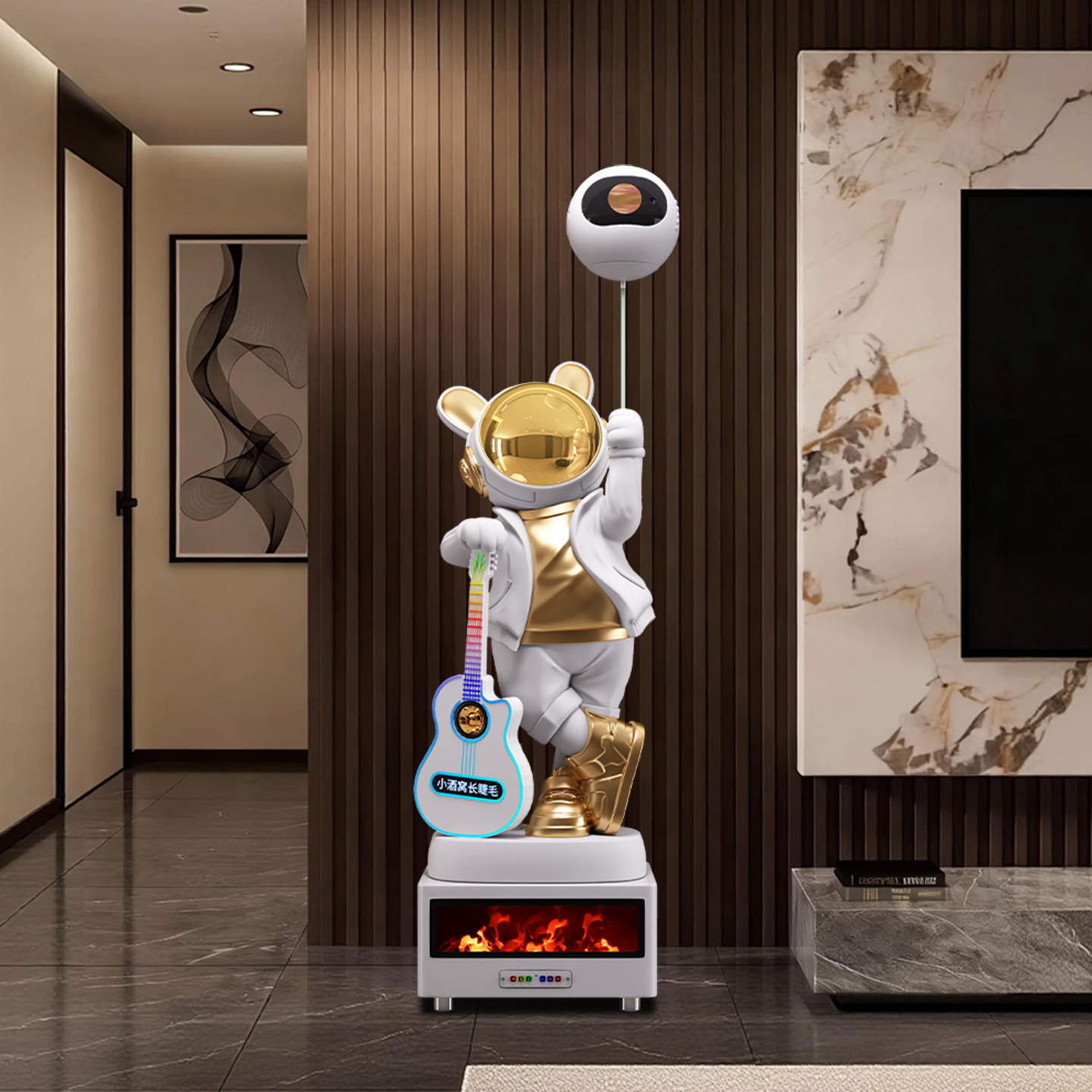 现代简约太空人宇航员吉他手落地摆件客厅装饰品创意个性家居摆设