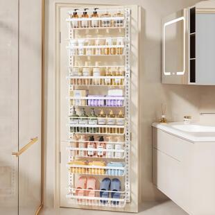 免打孔超薄夹缝门后壁挂置物架厨房调料架多层夹缝收纳层架墙上调