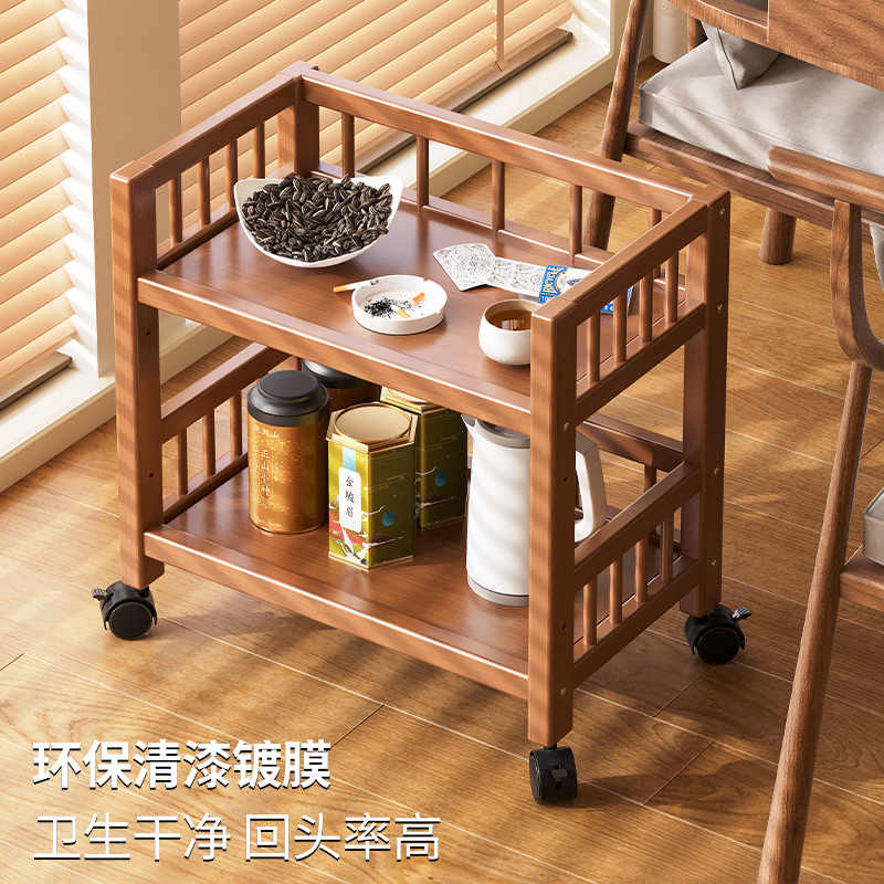 置物架多层收纳架小推车客厅落地移动家用杂物储物柜简易零食架子
