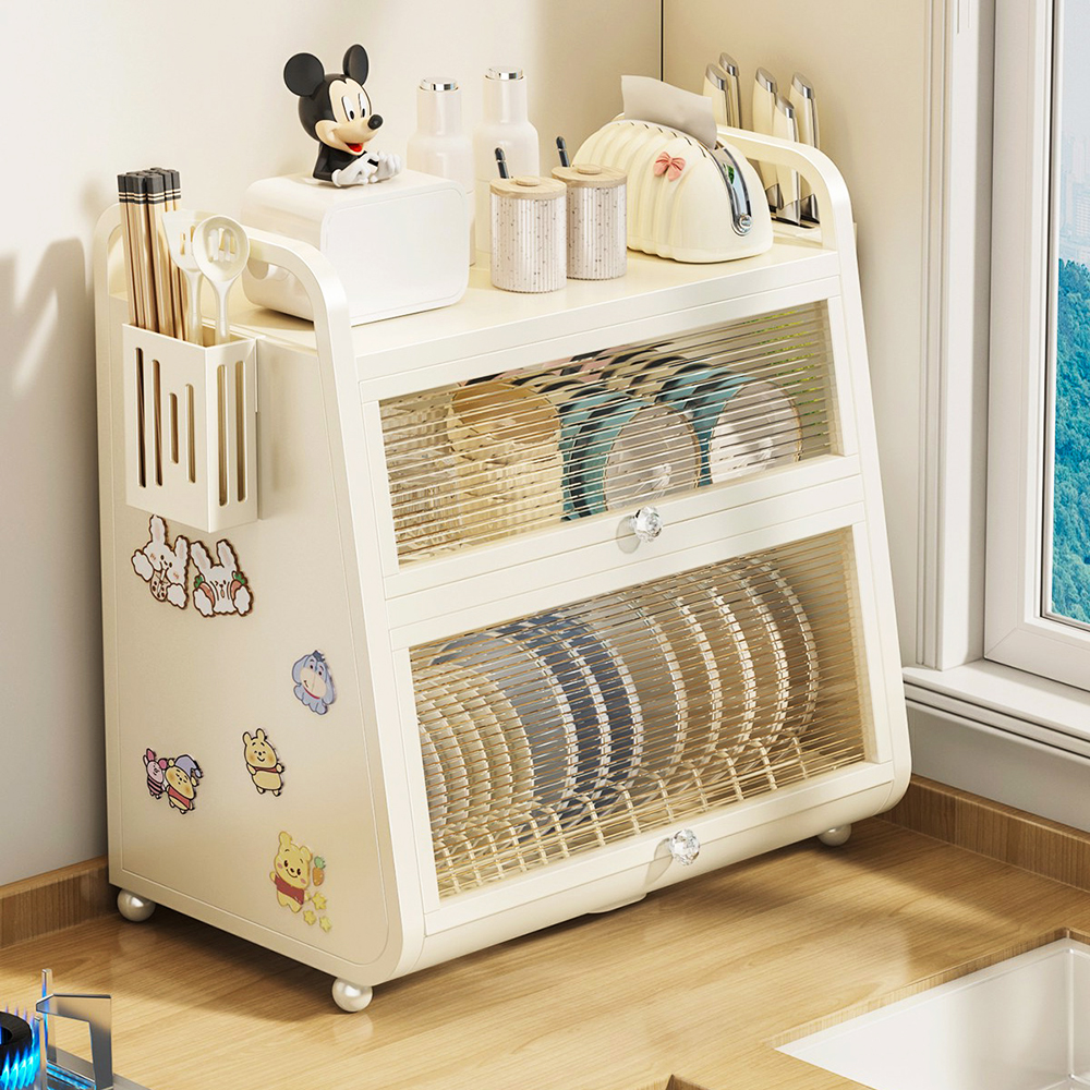 厨房碗碟收纳架台面多功能