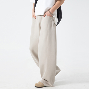 阔腿运动裤 纯色拼接弯刀裤 cleanfit垂感休闲卫裤 子 男款 OFF