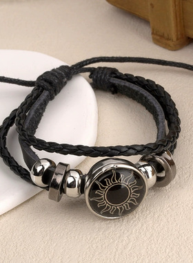 夜光日月恋人时光宝石手链男女通