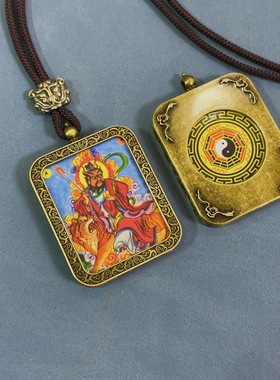 唐卡双面唐卡吊坠家十二生肖八大