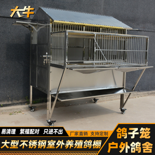 大牛大型不銹鋼鴿子籠特大養殖專用籠家用室外信鴿公棚訓練籠鴿舍