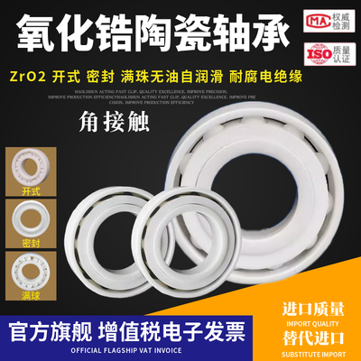 氧化锆角接触陶瓷轴承 7000 7005 7006 7007 7200 7204 7206 7208