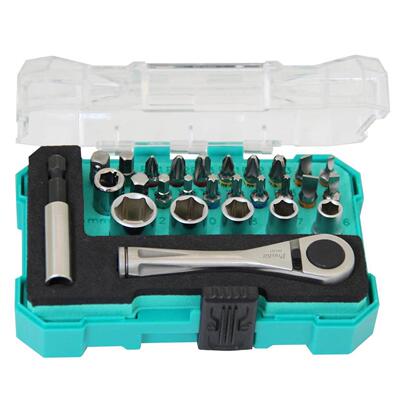 台湾宝工27件套棘轮套筒起子组SD-2318M螺丝刀套组 十字 一字星型