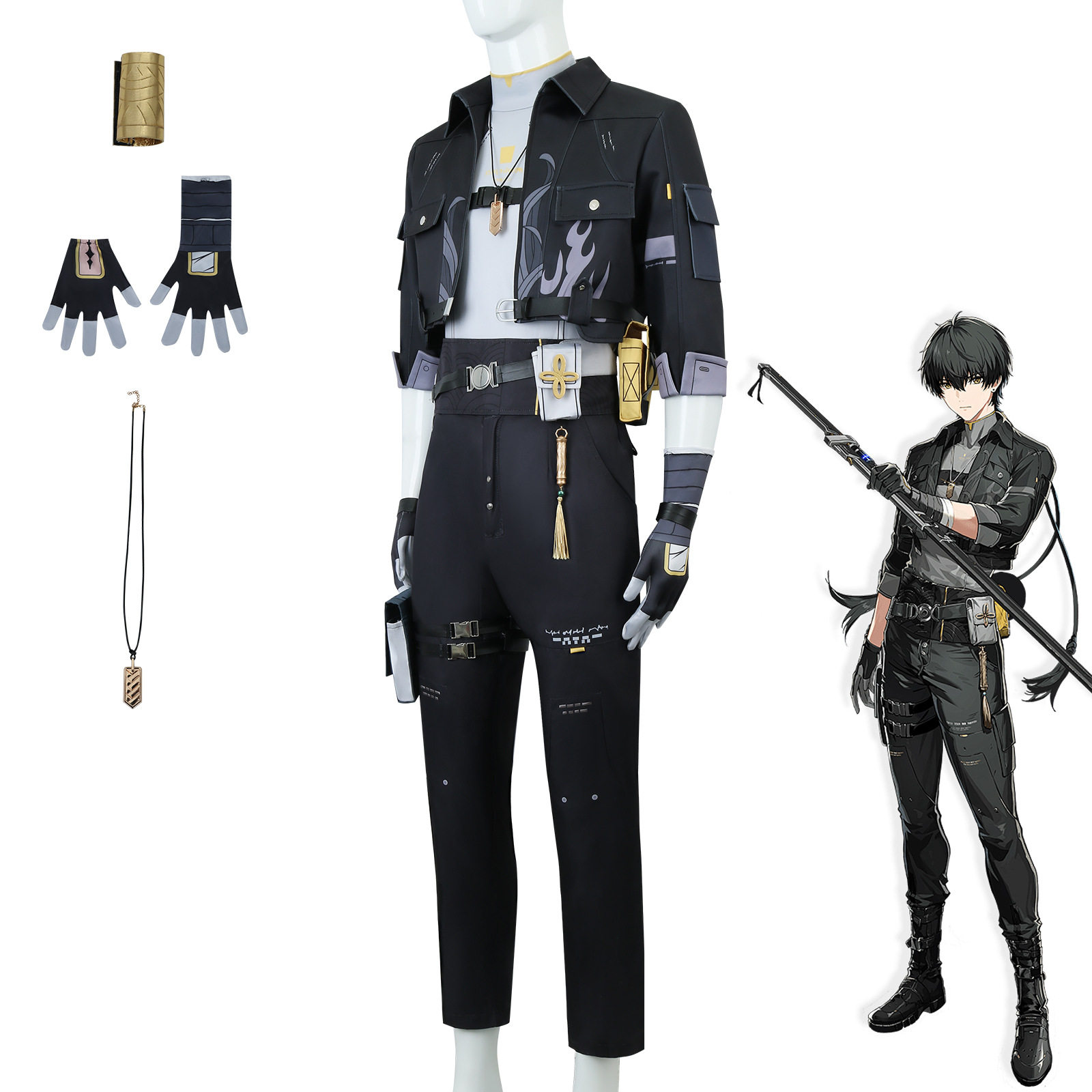 鸣潮cos服舞狮少年凌阳国风男款漂泊者cosplay服装动漫角色扮演服