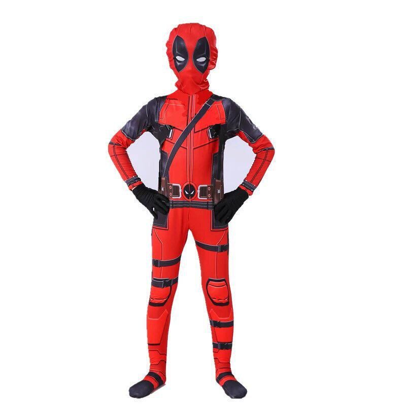 跨境deadpool死侍3紧身衣儿童成人演出服cosplay万圣节扮演死侍服