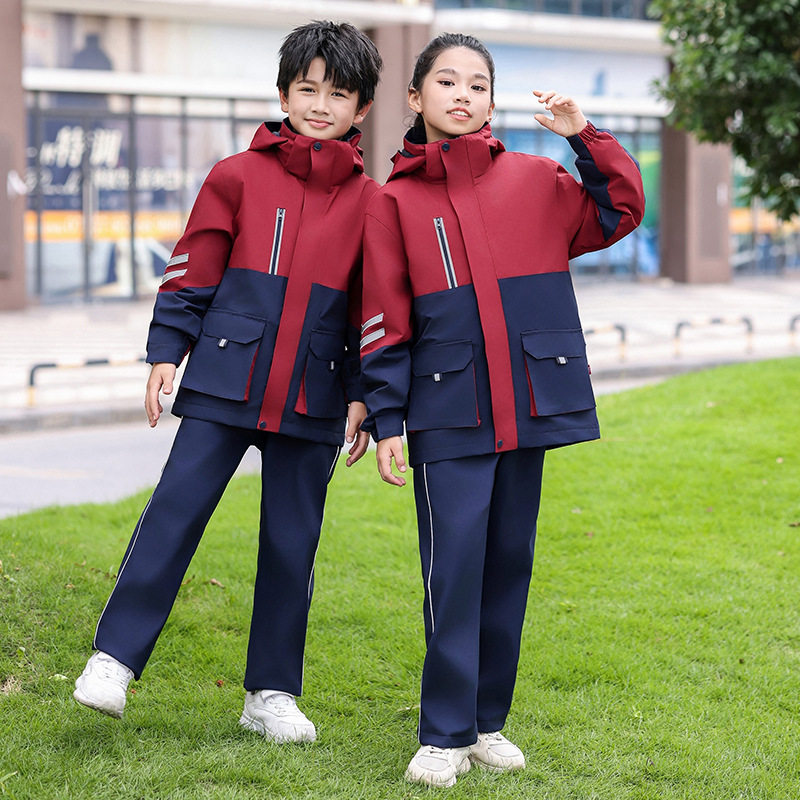 春秋高中校服套装学院风时尚初中学生班服小学生运动会服装三件套