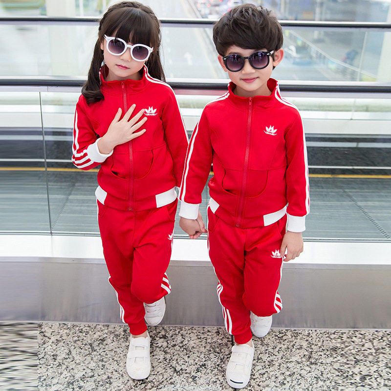 新款校服批发幼儿园园服男女生儿童运动服秋季套装中小童装三件套