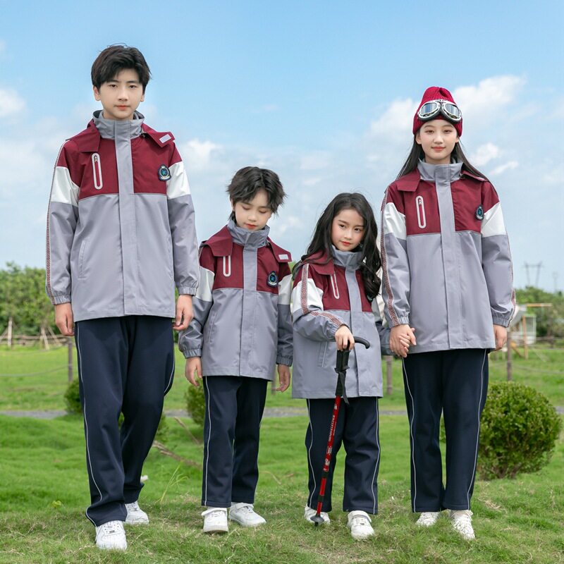 幼儿园园服冲锋衣三件套加厚儿童班服春秋装棒球服小学生校服套装