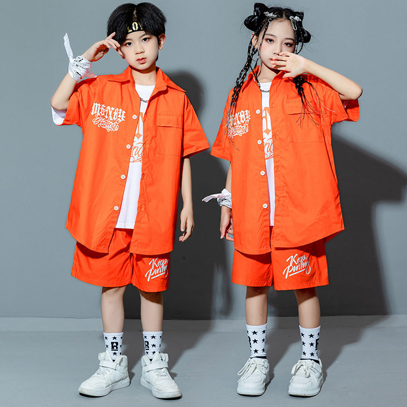青少年街舞潮服架子鼓演出服hiphop少儿嘻哈服装表演服帅气炸街
