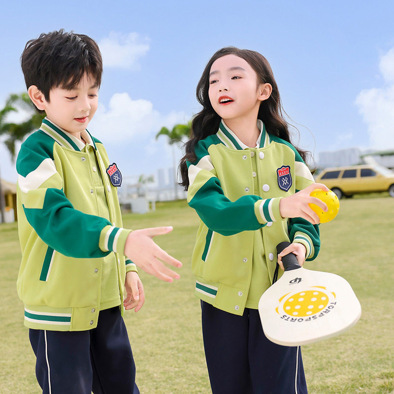 小学生校服套装春秋装三件套一年级班服幼儿园园服儿童春季棒球服