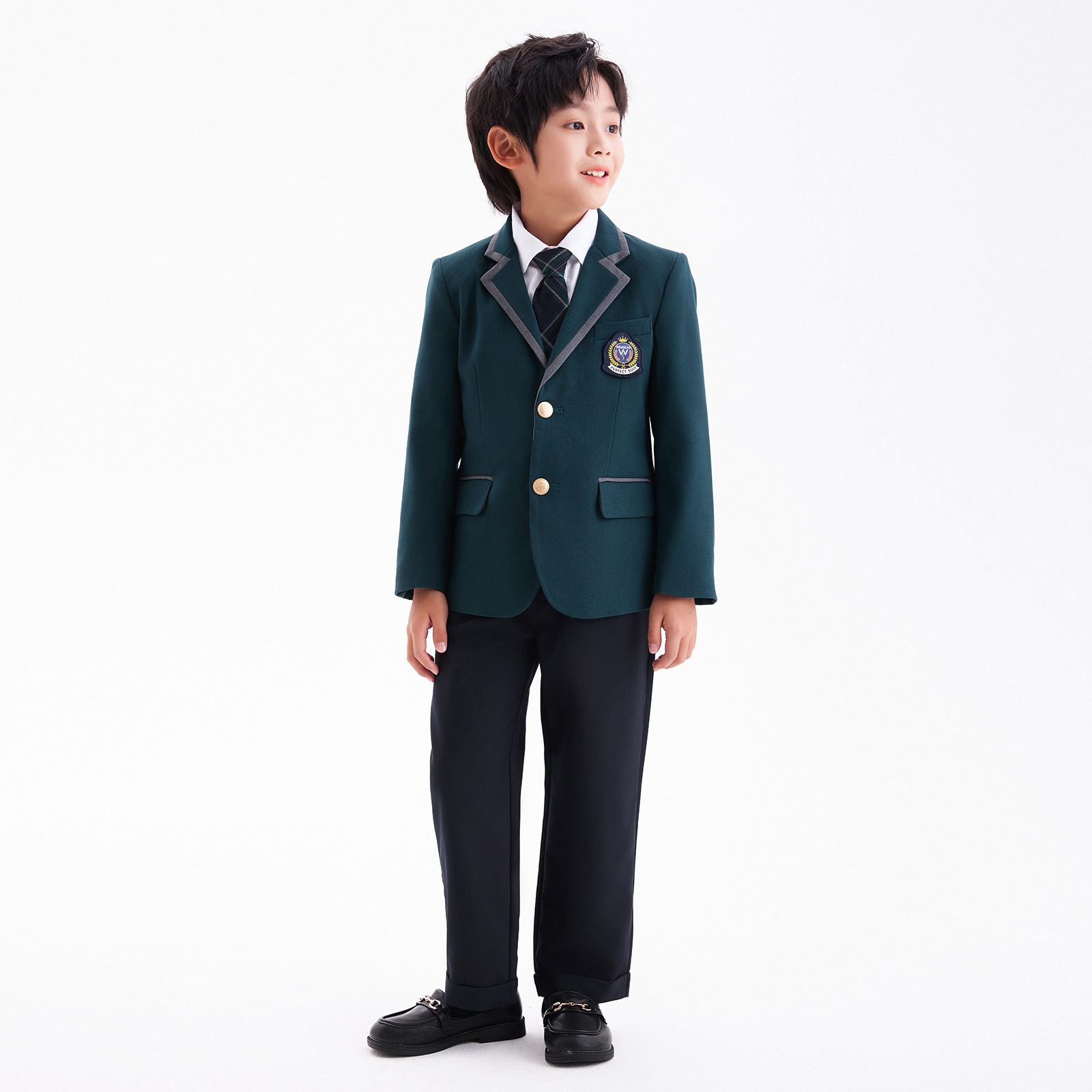 幼儿园园服春秋款英伦风西装礼服班服三件套小学生校服套装秋冬季