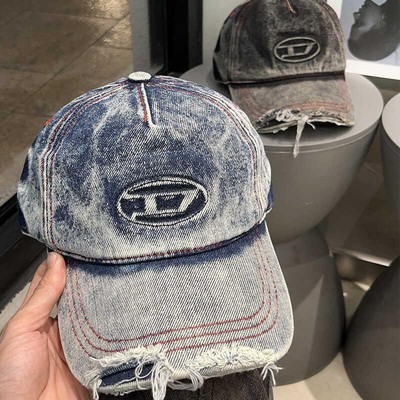 复古美式水洗牛仔破洞棒球帽