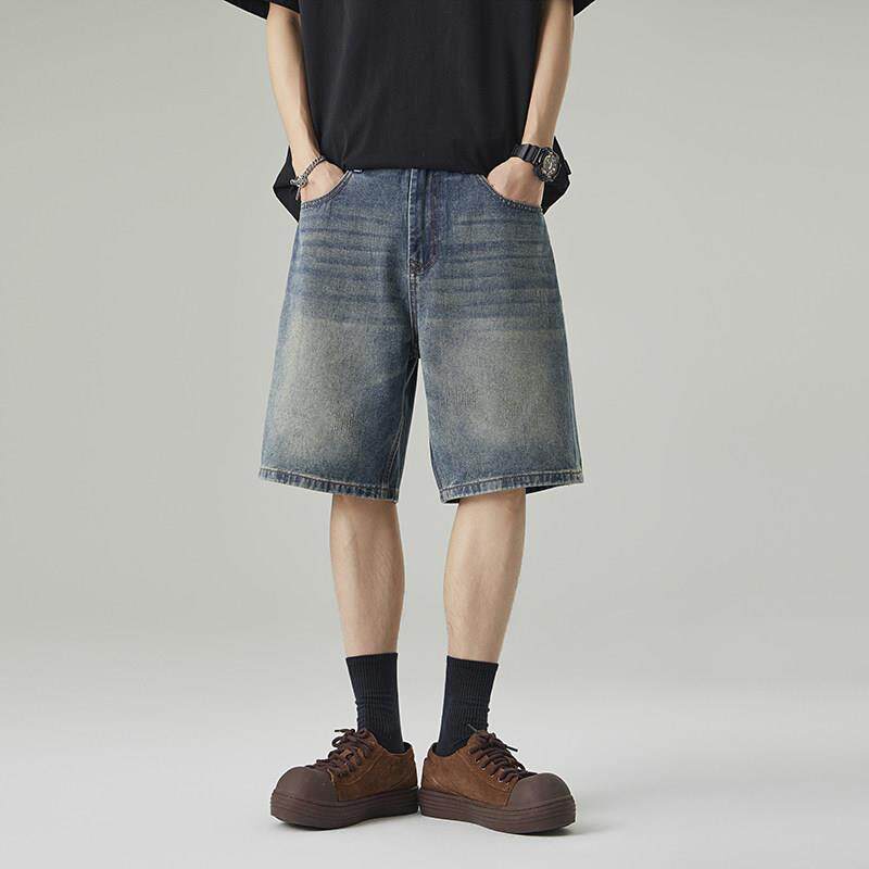 it :CHOCOOLATE美式复古水洗牛仔短裤男夏外穿宽松休闲直筒五分裤