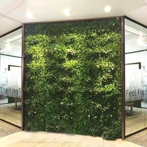 仿真植物墙室内前台假绿植背景墙创意装饰花墙公司形象墙高端环保