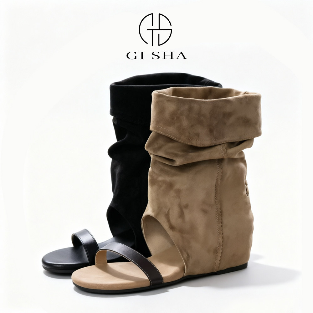 【大愿专享】羊猄绒面酷飒时装靴68070