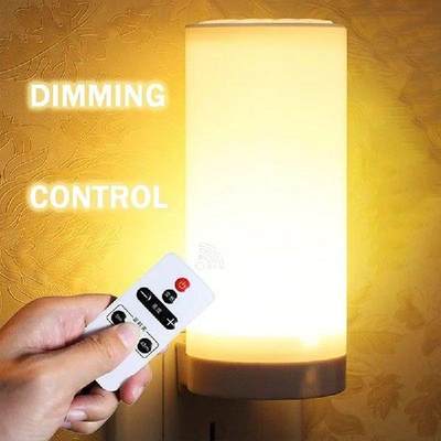 LED Night Light Stepless Dimming EU/US Plug Socket Wall