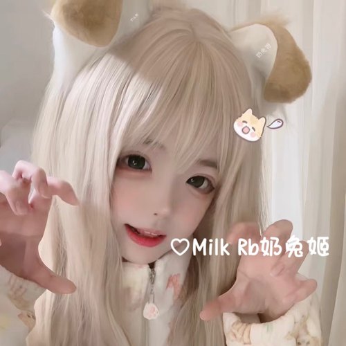 奶兔姬*呆萌修勾/ 手作犬耳发箍cos兽耳Lolita可爱漫展毛绒耳朵