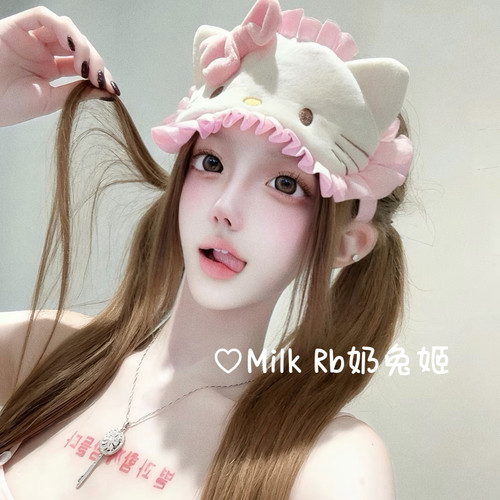 奶兔姬*软软KT酱/ 日系可爱kt眼罩冰袋少女花边软萌遮光睡眠