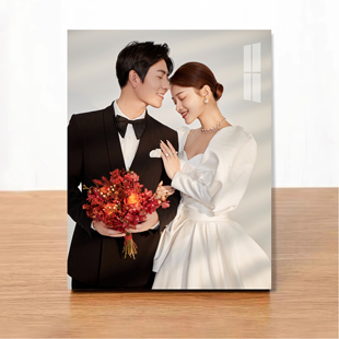 相框摆台照片定制高级感婚纱照全家福宝宝照创意多桌摆无边框打印