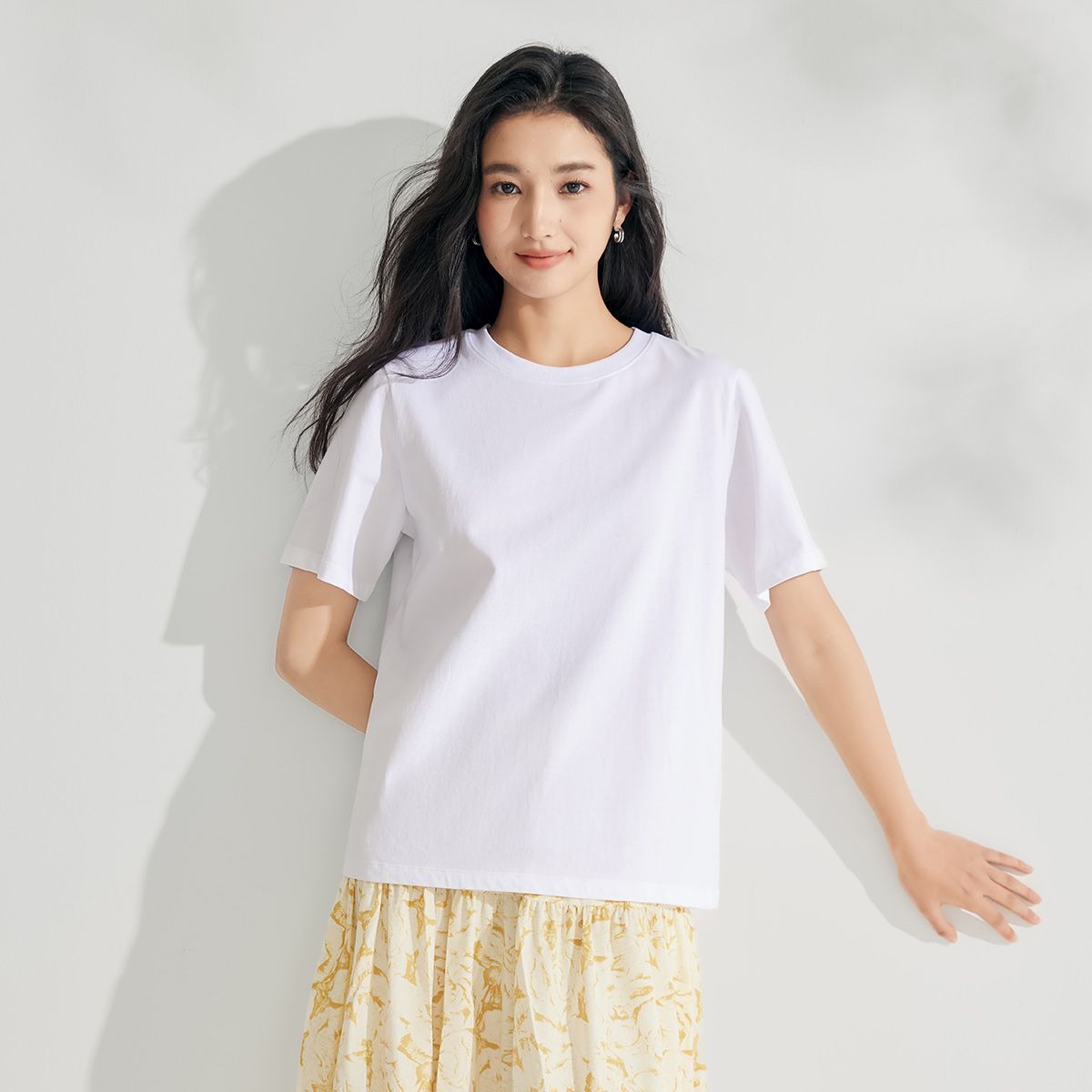 茵曼【100棉】25夏季纯色