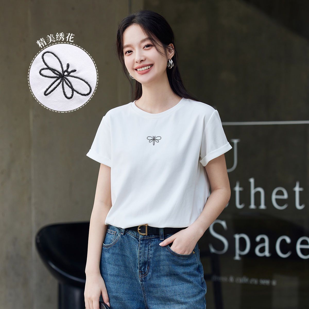 茵曼【精美绣花】25夏季纯