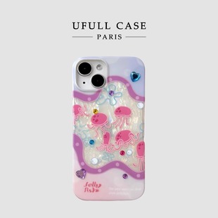 a51 贝壳纹星星水母适用三星s25 a05彩钻a13防摔a26保护套a33 note9少女款 a54 手机壳s24ultra小众s21fe新款