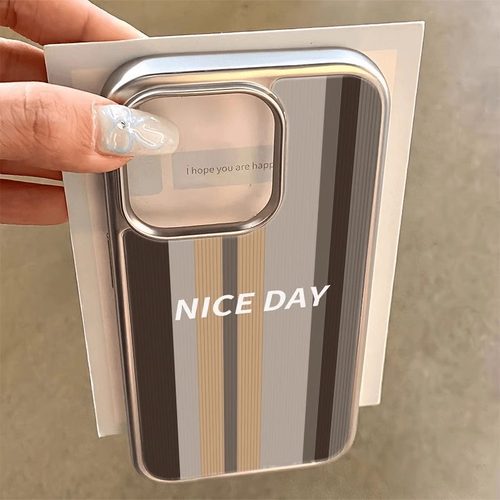 棕色条纹三星s24ultra手机壳