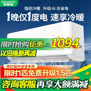 空调家用大1匹1.5匹一级能效冷暖两用变频节能挂机出租屋卧室小型