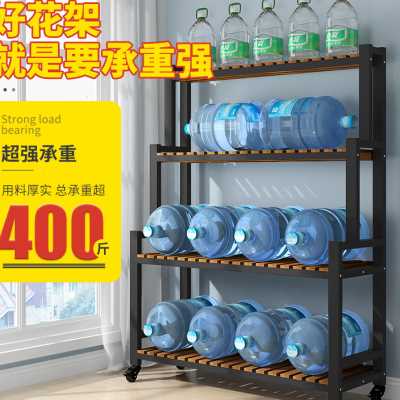 铁艺花架置物架阳台花盆阶梯可移动带轮花架子客厅落地式室内多层