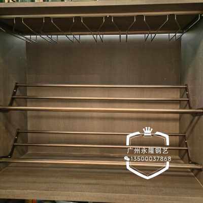 不锈钢定制酒柜五金件拉丝钛哑黑托架板层板斜放板订制红酒斜放架