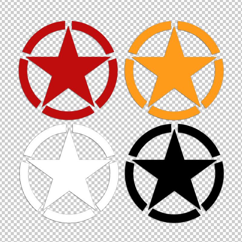 五角星电动摩托车贴纸反光引擎前机盖汽车贴油箱盖后档遮挡划痕