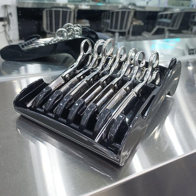 .美发剪刀盒理发店发型师防滑收纳架刮胡刀置放工具架发廊美发工
