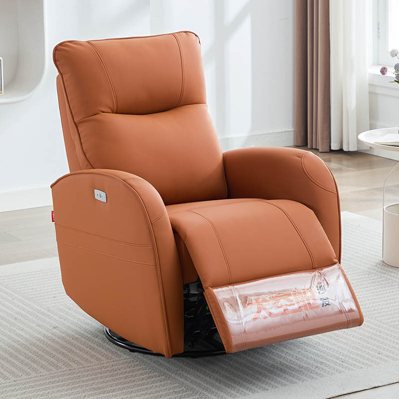 小户型太空舱单人沙发懒人多功能电动摇椅子生态牛皮客厅卧室美甲