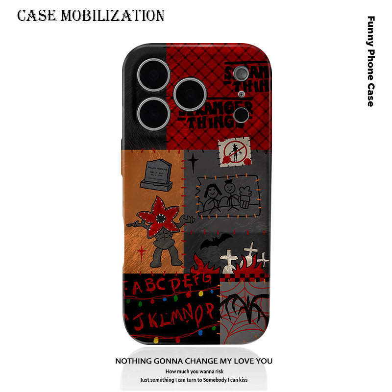 怪奇物语拼贴美剧插画菲林全包手机壳适用苹果17nova14华为p