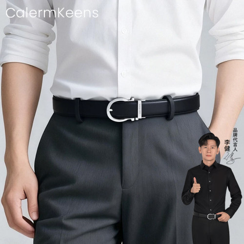 CalermKeens男士皮带真皮自动扣
