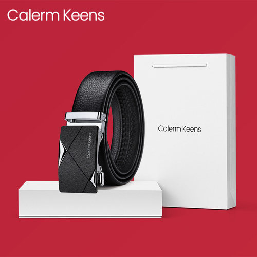男士皮带calermkeens自动扣商务