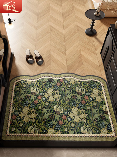 中世纪风格入口门地板垫2025新钢丝圈防滑地毯脚垫入口门摩擦土门