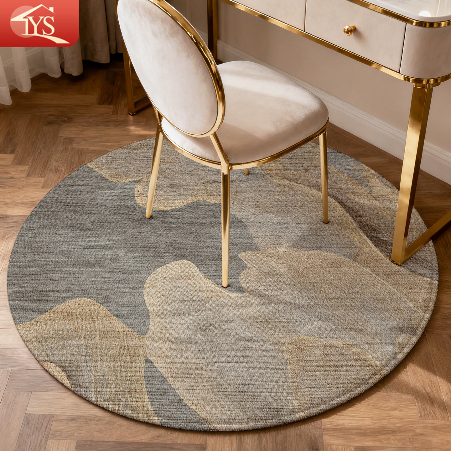 圆形地毯书房卧室办公化妆椅子垫防滑脚垫高级感轻奢转椅地垫新款,居家布艺,转椅地垫,淘宝优惠券,粉丝福利购,淘宝优惠卷