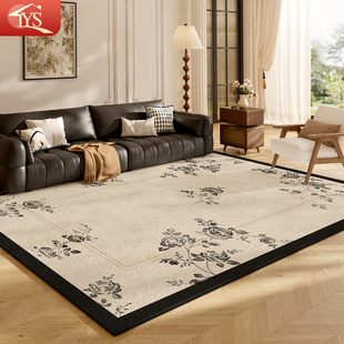 新款 中古风家用免洗可擦防水卧室沙发地垫 轻奢高级感地毯客厅法式