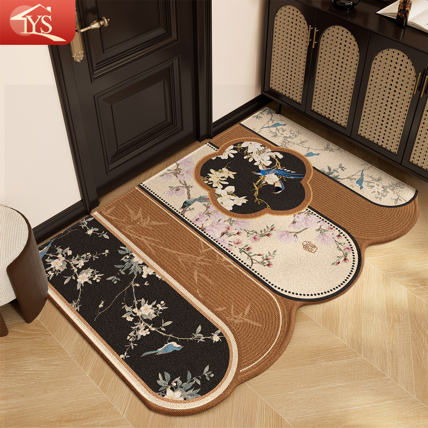 中古风入户地垫2025新款进门家用门口防滑脚垫地毯门外高级感门垫